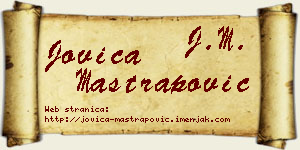 Jovica Maštrapović vizit kartica